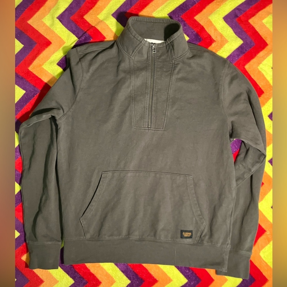 REI Men's Charcoal Gray Half-Zip Sweater